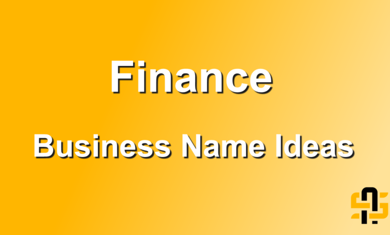 Finance Business Name Ideas